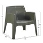 ΠΟΛΥΘΡΟΝΑ ΠΟΛΥΠΡΟΠΥΛΕΝΙΟΥ LOUNGE SLEEK HM6365.05 DARK OLIVE GREEN 62x68x73Υεκ.
