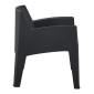 ΠΟΛΥΘΡΟΝΑ ΠΟΛΥΠΡΟΠΥΛΕΝΙΟΥ LOUNGE SLEEK HM6365.02 ΜΑΥΡΟ 62x68x73Υεκ.
