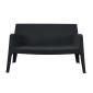 ΚΑΝΑΠΕΣ 2-ΘΕΣΙΟΣ ΠΟΛΥΠΡΟΠΥΛΕΝΙΟΥ SLEEK HM6366.02 ΧΡΩΜΑ ΜΑΥΡΟ 133x68x73Υεκ.