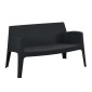 ΚΑΝΑΠΕΣ 2-ΘΕΣΙΟΣ ΠΟΛΥΠΡΟΠΥΛΕΝΙΟΥ SLEEK HM6366.02 ΧΡΩΜΑ ΜΑΥΡΟ 133x68x73Υεκ.