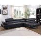 ΚΑΝΑΠΕΣ ΓΩΝΙΑ GORO ΔΕΞΙΑ HM3084.02R ΑΠΟ ΜΑΥΡΟ PU 270x200x87 εκ.