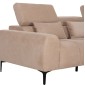 ΚΑΝΑΠΕΣ ΔΕΞΙΑ ΓΩΝΙΑ DIVYA HM3267.11R ΜΠΕΖ ΥΦΑΣΜΑ 260x100-174x104Υεκ.