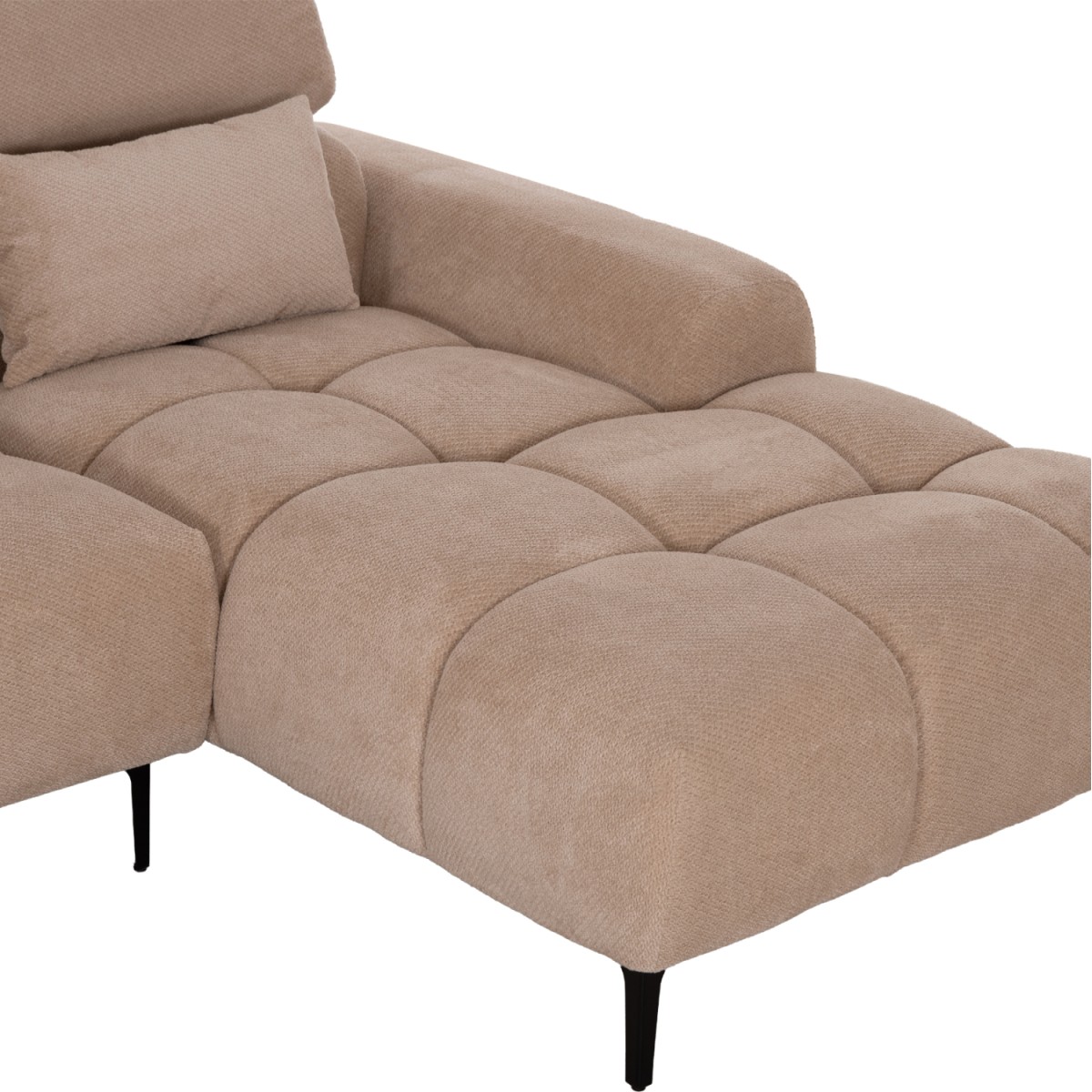 ΚΑΝΑΠΕΣ ΔΕΞΙΑ ΓΩΝΙΑ DIVYA HM3267.11R ΜΠΕΖ ΥΦΑΣΜΑ 260x100-174x104Υεκ.