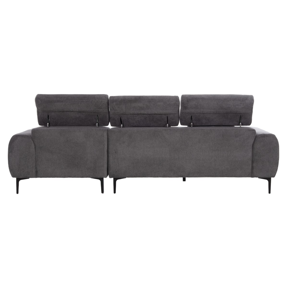 ΚΑΝΑΠΕΣ ΔΕΞΙΑ ΓΩΝΙΑ DIVYA HM3267.12R ΓΚΡΙ ΥΦΑΣΜΑ 260x100-174x104Υεκ.