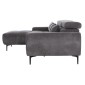 ΚΑΝΑΠΕΣ ΑΡΙΣΤΕΡΗ ΓΩΝΙΑ DIVYA HM3267.12L ΓΚΡΙ ΥΦΑΣΜΑ 260x100-174x104Υεκ.
