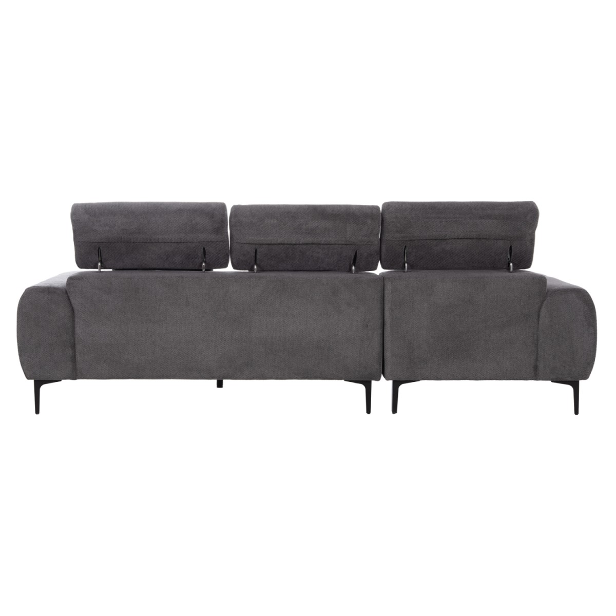 ΚΑΝΑΠΕΣ ΑΡΙΣΤΕΡΗ ΓΩΝΙΑ DIVYA HM3267.12L ΓΚΡΙ ΥΦΑΣΜΑ 260x100-174x104Υεκ.