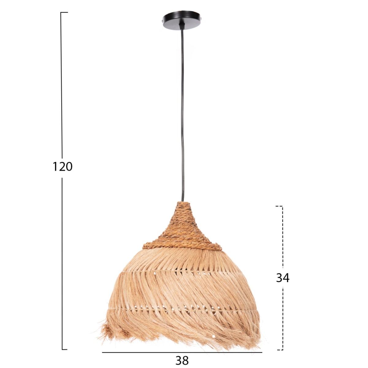 ΦΩΤΙΣΤΙΚΟ ΟΡΟΦΗΣ ΑΠΟ ΙΝΕΣ MENDONG GRASS ΣΕ ΦΥΣΙΚΟ 40x40x40Yεκ.HM7776