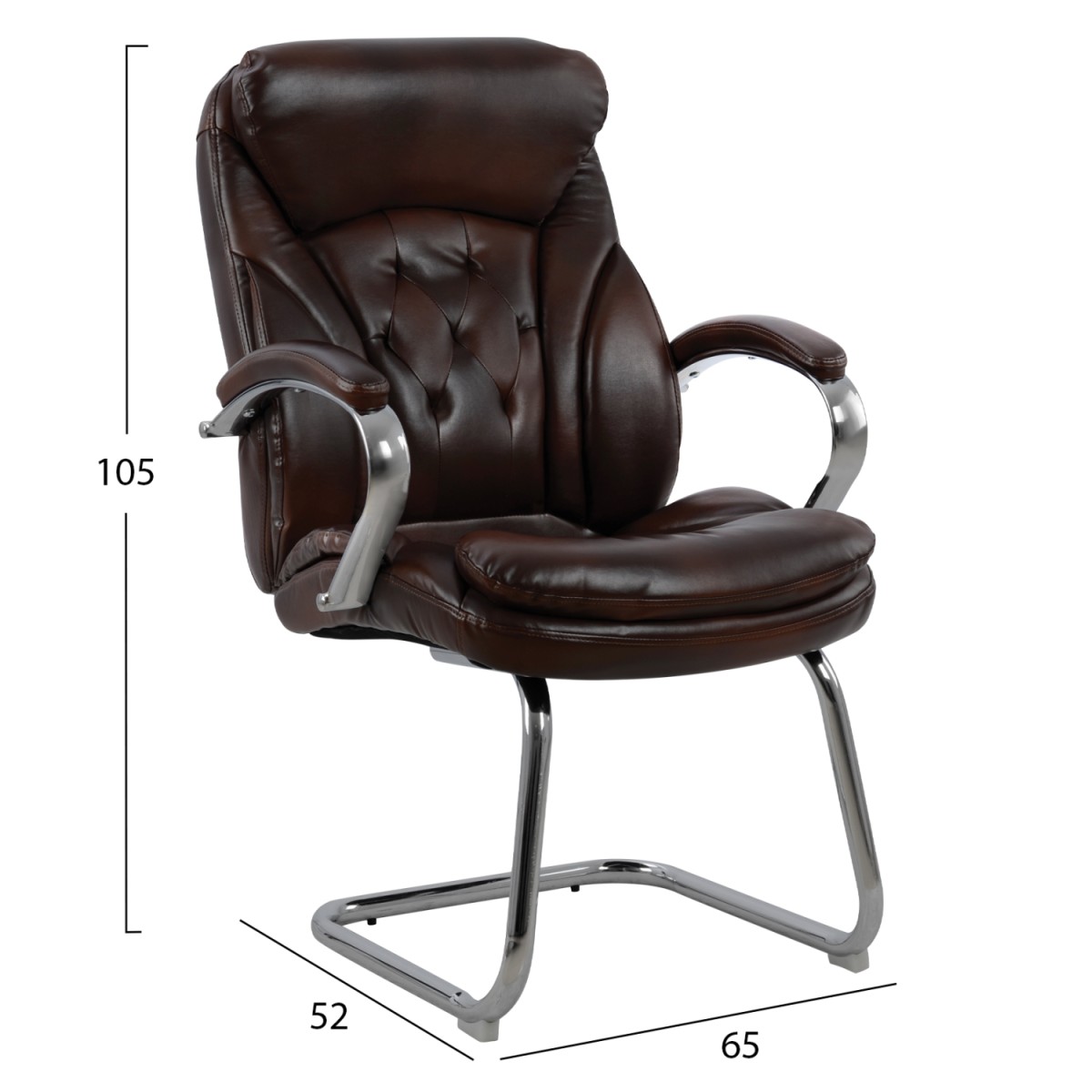 ΚΑΡΕΚΛΑ DARSA HM1100.09 ΚΑΦΕ 65x52x105 cm