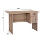 ΓΡΑΦΕΙΟ ΜΕΛΑΜΙΝΗΣ HAYDEN 120x60x75Υεκ. ΜΕ 3 ΣΥΡΤΑΡΙΑ ΣΕ ΧΡΩΜΑ SONAMA HM2268.02
