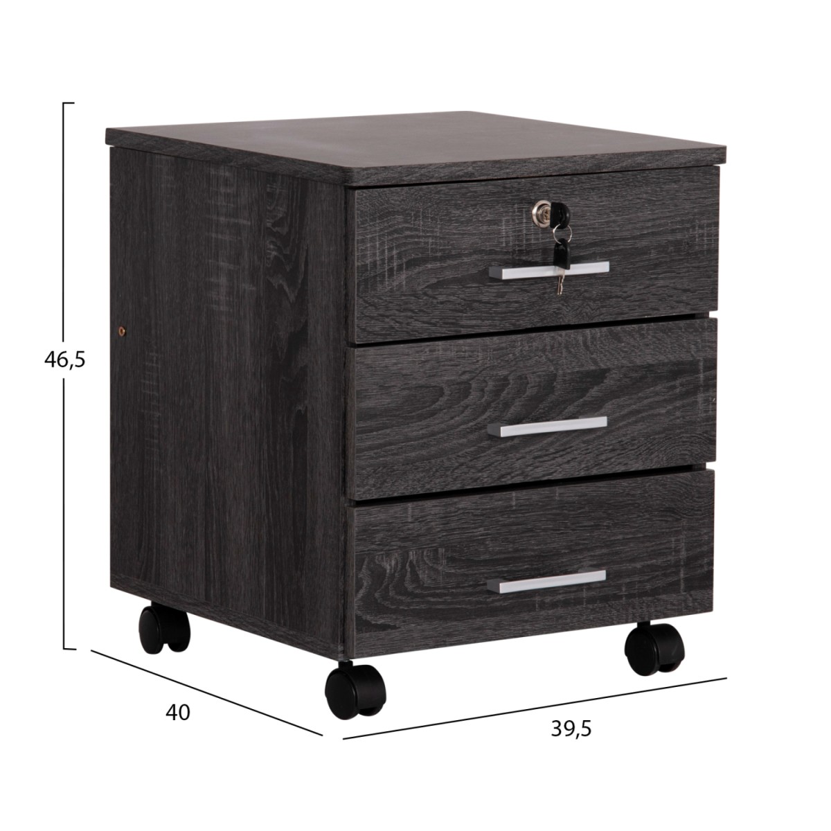 ΣΥΡΤΑΡΙΕΡΑ ΓΡΑΦΕΙΟΥ HAYDEN HM2282.01 ΣΕ ΑΝΘΡΑΚΙ ΧΡΩΜΑ 39x39,5x46,5