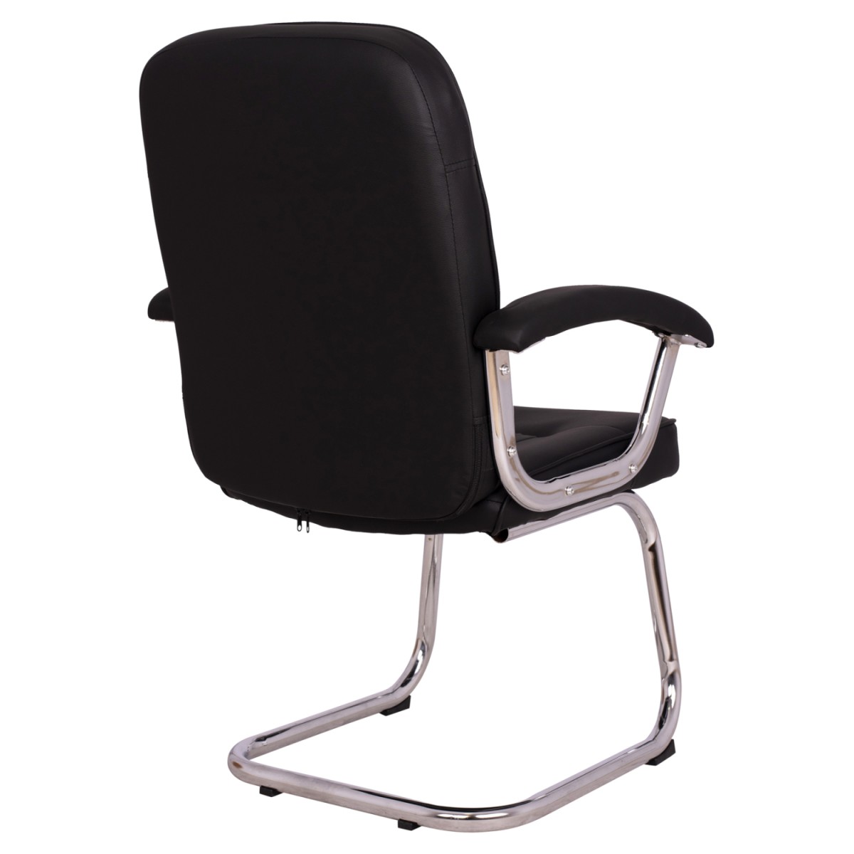 ΚΑΡΕΚΛΑ AMBREY HM1114 ΜΕ ΜΑΥΡΟ PU ΜΕ ΒΑΣΗ ΧΡΩΜΙΟΥ 61.5x62x98 cm.