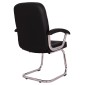 ΚΑΡΕΚΛΑ AMBREY HM1114 ΜΕ ΜΑΥΡΟ PU ΜΕ ΒΑΣΗ ΧΡΩΜΙΟΥ 61.5x62x98 cm.