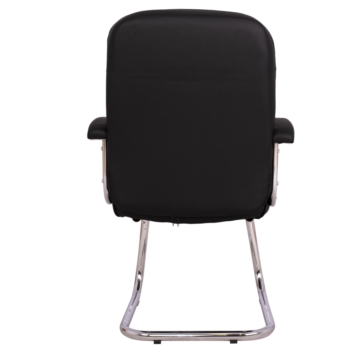 ΚΑΡΕΚΛΑ AMBREY HM1114 ΜΕ ΜΑΥΡΟ PU ΜΕ ΒΑΣΗ ΧΡΩΜΙΟΥ 61.5x62x98 cm.