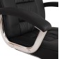 ΚΑΡΕΚΛΑ AMBREY HM1114 ΜΕ ΜΑΥΡΟ PU ΜΕ ΒΑΣΗ ΧΡΩΜΙΟΥ 61.5x62x98 cm.