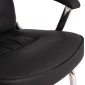 ΚΑΡΕΚΛΑ AMBREY HM1114 ΜΕ ΜΑΥΡΟ PU ΜΕ ΒΑΣΗ ΧΡΩΜΙΟΥ 61.5x62x98 cm.