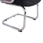 ΚΑΡΕΚΛΑ AMBREY HM1114 ΜΕ ΜΑΥΡΟ PU ΜΕ ΒΑΣΗ ΧΡΩΜΙΟΥ 61.5x62x98 cm.