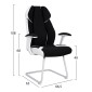 ΠΟΛΥΘΡΟΝΑ ZAHARA HM1102.02 ΣΕ ΧΡΩΜΑ ΜΑΥΡΟ ΜΕ ΑΣΠΡΟ 66,5x63x108cm