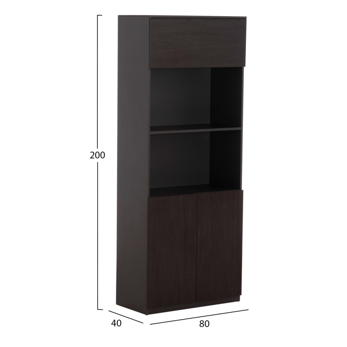 ΒΙΒΛΙΟΘΗΚΗ ΓΡΑΦΕΙΟΥ ΕΠΑΓΓΕΛΜΑΤΙΚΗ ROSEWOOD HM2089 80Χ40Χ200Υ εκ.