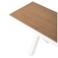 ΠΑΓΚΑΚΙ ΑΛΟΥΜΙΝΙΟΥ TAWNEE HM6040.02 ΛΕΥΚΟ-POLYWOOD ΚΑΘΙΣΜΑ ΦΥΣΙΚΟ 220x36x44,5Υεκ.