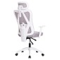 ΚΑΡΕΚΛΑ ΓΡΑΦΕΙΟΥ MEXER HM1195.02 ΓΚΡΙ MESH-PP ΒΑΣΗ-ΣΚΕΛΕΤΟΣ ΛΕΥΚΟΣ 68x70x136Υεκ.