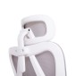 ΚΑΡΕΚΛΑ ΓΡΑΦΕΙΟΥ MEXER HM1195.02 ΓΚΡΙ MESH-PP ΒΑΣΗ-ΣΚΕΛΕΤΟΣ ΛΕΥΚΟΣ 68x70x136Υεκ.