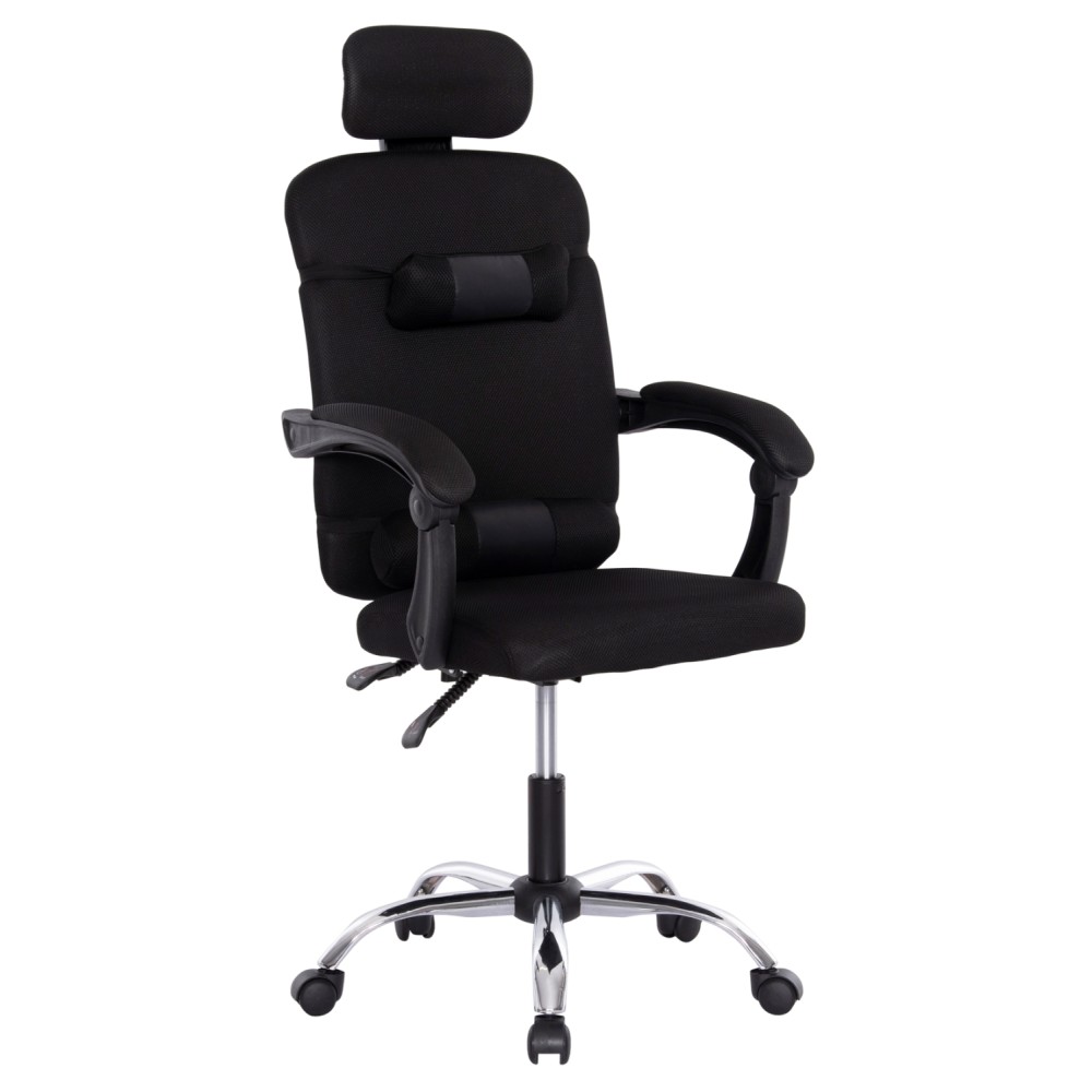 ΚΑΡΕΚΛΑ ΓΡΑΦΕΙΟΥ CRONER HM1196.01 ΜΑΥΡΟ MESH-ΜΕΤΑΛ.ΒΑΣΗ 58x99x120Υεκ.