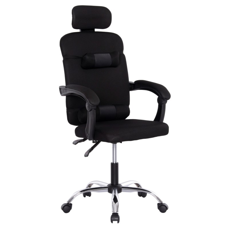 ΚΑΡΕΚΛΑ ΓΡΑΦΕΙΟΥ CRONER HM1196.01 ΜΑΥΡΟ MESH-ΜΕΤΑΛ.ΒΑΣΗ 58x99x120Υεκ.