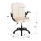 ΚΑΡΕΚΛΑ ΓΡΑΦΕΙΟΥ PORTIMA HM1197.04 ΜΠΕΖ PVC-ΜΑΥΡΟΣ ΣΚΕΛΕΤΟΣ & ΒΑΣΗ 66.5x57x97Υεκ