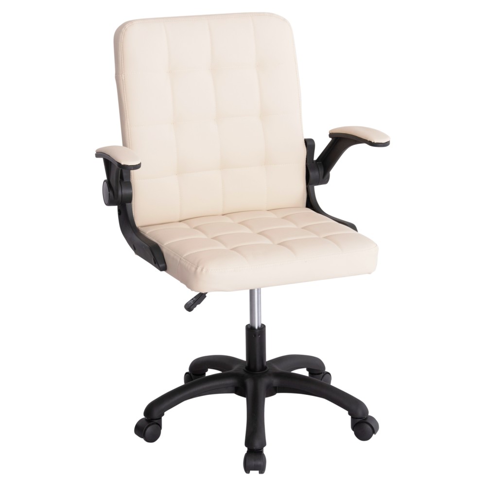 ΚΑΡΕΚΛΑ ΓΡΑΦΕΙΟΥ PORTIMA HM1197.04 ΜΠΕΖ PVC-ΜΑΥΡΟΣ ΣΚΕΛΕΤΟΣ & ΒΑΣΗ 66.5x57x97Υεκ