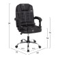 ΚΑΡΕΚΛΑ ΓΡΑΦΕΙΟΥ LAGOM HM1198 ΜΑΥΡO PVC-ΜΕΤΑΛ.ΒΑΣΗ-ΜΑΥΡΟΣ ΣΚΕΛΕΤΟΣ 60x70x104Υεκ