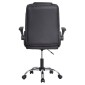 ΚΑΡΕΚΛΑ ΓΡΑΦΕΙΟΥ CANAN HM1201 ΜΑΥΡO PVC-ΒΑΣΗ ΧΡΩΜΙΟΥ 66x61x105Υεκ.