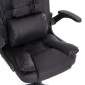 ΚΑΡΕΚΛΑ ΓΡΑΦΕΙΟΥ CANAN HM1201 ΜΑΥΡO PVC-ΒΑΣΗ ΧΡΩΜΙΟΥ 66x61x105Υεκ.