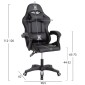 ΠΟΛΥΘΡΟΝΑ GAMING DARREN HM1203.04 ΜΑΥΡΟ-ΛΕΥΚΟ PVC 58.5x100x120Υεκ.