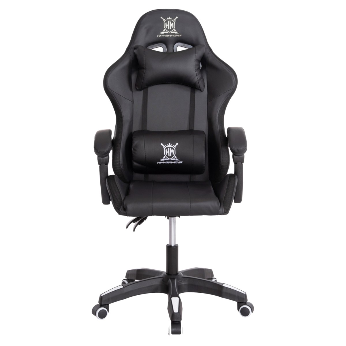 ΠΟΛΥΘΡΟΝΑ GAMING DARREN HM1203.04 ΜΑΥΡΟ-ΛΕΥΚΟ PVC 58.5x100x120Υεκ.