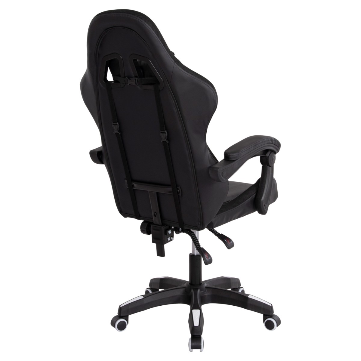 ΠΟΛΥΘΡΟΝΑ GAMING DARREN HM1203.04 ΜΑΥΡΟ-ΛΕΥΚΟ PVC 58.5x100x120Υεκ.