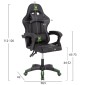ΠΟΛΥΘΡΟΝΑ GAMING DARREN HM1203.03 ΜΑΥΡΟ-ΠΡΑΣΙΝΟ PVC 58.5x100x120Υεκ.
