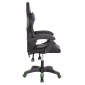 ΠΟΛΥΘΡΟΝΑ GAMING DARREN HM1203.03 ΜΑΥΡΟ-ΠΡΑΣΙΝΟ PVC 58.5x100x120Υεκ.