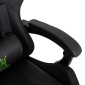 ΠΟΛΥΘΡΟΝΑ GAMING DARREN HM1203.03 ΜΑΥΡΟ-ΠΡΑΣΙΝΟ PVC 58.5x100x120Υεκ.