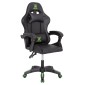 ΠΟΛΥΘΡΟΝΑ GAMING DARREN HM1203.03 ΜΑΥΡΟ-ΠΡΑΣΙΝΟ PVC 58.5x100x120Υεκ.