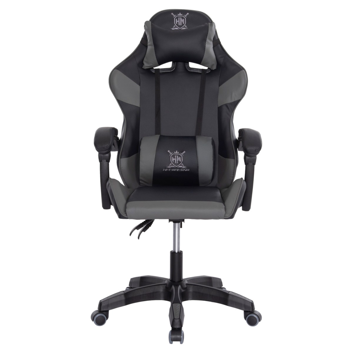 ΠΟΛΥΘΡΟΝΑ GAMING DARREN HM1203.10 ΜΑΥΡΟ-ΓΚΡΙ PVC 60x60x120Υεκ.