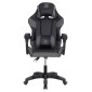 ΠΟΛΥΘΡΟΝΑ GAMING DARREN HM1203.10 ΜΑΥΡΟ-ΓΚΡΙ PVC 60x60x120Υεκ.