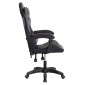 ΠΟΛΥΘΡΟΝΑ GAMING DARREN HM1203.10 ΜΑΥΡΟ-ΓΚΡΙ PVC 60x60x120Υεκ.