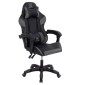 ΠΟΛΥΘΡΟΝΑ GAMING DARREN HM1203.10 ΜΑΥΡΟ-ΓΚΡΙ PVC 60x60x120Υεκ.