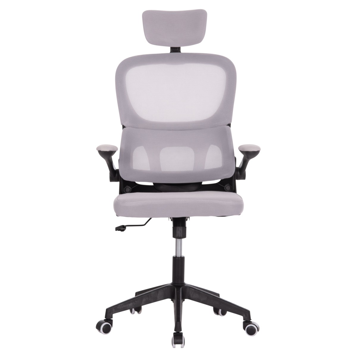 ΚΑΡΕΚΛΑ ΓΡΑΦΕΙΟΥ BASTON HM18236.02 ΓΚΡΙ MESH & ΜΑΥΡΟ PP ΣΚΕΛΕΤΟΣ 64x60x127Υεκ.