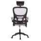 ΚΑΡΕΚΛΑ ΓΡΑΦΕΙΟΥ BASTON HM18236.02 ΓΚΡΙ MESH & ΜΑΥΡΟ PP ΣΚΕΛΕΤΟΣ 64x60x127Υεκ.