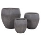 ΣΕΤ 3ΤΜΧ ΓΛΑΣΤΡΕΣ ΣΕΙΡΑ GARDENER HM4725 FIBERCLAY-ΣΕ ΣΚΟΥΡΟ CEMENT ΧΡΩΜΑ Φ55x54Υεκ