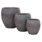 ΣΕΤ 3ΤΜΧ ΓΛΑΣΤΡΕΣ ΣΕΙΡΑ GARDENER HM4725 FIBERCLAY-ΣΕ ΣΚΟΥΡΟ CEMENT ΧΡΩΜΑ Φ55x54Υεκ