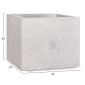 ΣΕΤ 4ΤΜΧ ΓΛΑΣΤΡΕΣ ΤΕΤΡΑΓΩΝΕΣ GARDENER HM4730 FIBERCLAY ΓΚΡΙ CEMENT 37x37x32Υεκ.