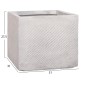 ΣΕΤ 4ΤΜΧ ΓΛΑΣΤΡΕΣ ΤΕΤΡΑΓΩΝΕΣ GARDENER HM4730 FIBERCLAY ΓΚΡΙ CEMENT 37x37x32Υεκ.