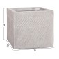 ΣΕΤ 4ΤΜΧ ΓΛΑΣΤΡΕΣ ΤΕΤΡΑΓΩΝΕΣ GARDENER HM4730 FIBERCLAY ΓΚΡΙ CEMENT 37x37x32Υεκ.